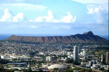 Cone vulcanico Diamond Head ao fundo - Foto: Mar1865